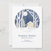 Winter Wishes Holiday Card Feestdagenkaart (Voorkant)