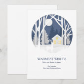 Winter Wishes Holiday Card Feestdagenkaart (Voorkant / Achterkant)