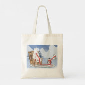 Winter Wishes Polar Beer Knits Scarf Penguin Tote Bag (Achterkant)