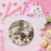 Winter Wishes Warm Rustic Holiday Pinecones Papieren Bordje (Feest)