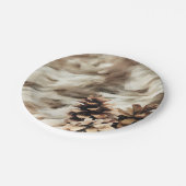 Winter Wishes Warm Rustic Holiday Pinecones Papieren Bordje (Gekanteld)