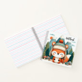 Winter Wispelturigheid – Vos in een pluizige hoed Notitieboek (Binnen)