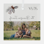 Winter Wit 2024 Fotovakantie Glas Ornament (Achterkant)