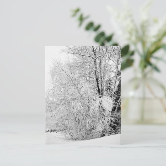 Winter wit Briefkaart (Staand voorkant)