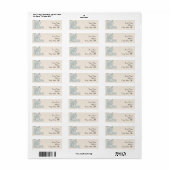 Winter wit en blauw retouradres etiket (Full Sheet)
