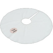 Winter Wit en Cameo Monogram Kerstboom Rok (Gekanteld)