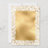 Winter Wit Goud 70ste Verjaardagsfeest Kaart (Achterkant)