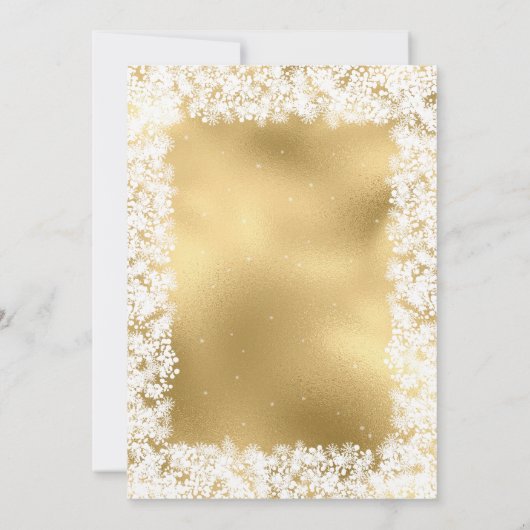 Winter Wit Goud 70ste Verjaardagsfeest Kaart (Achterkant)