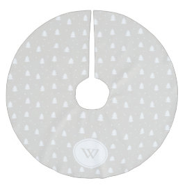 Winter Wit/Ivoor Gepersonaliseerd Monogram Kerstboom Rok