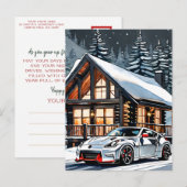 Winter Wit JDM Kerst Briefkaart (Voorkant / Achterkant)