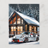 Winter Wit JDM Kerst Briefkaart (Voorkant)