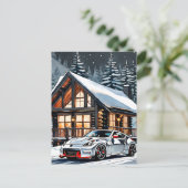 Winter Wit JDM Kerst Briefkaart (Staand voorkant)