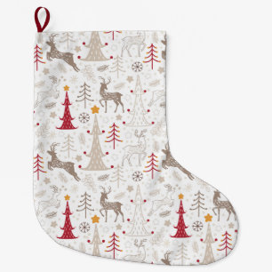 Winter Wit, Kerstboom en Herten Grote Kerstsok