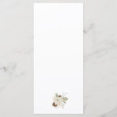 Winter Wit Thema Bloemenillustratie Flat Menu (Achterkant)