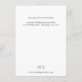 Winter Witte Bloemen & dennen Details Informatiekaartje (Achterkant)