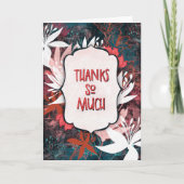 Winter Witte Bloemen – Hartelijk Bedankt Kaart (Voorkant)