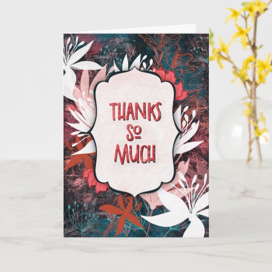 Winter Witte Bloemen – Hartelijk Dankans Kaart (Gele Bloem)