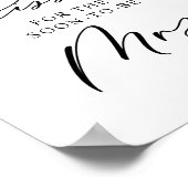 Winter Witte Bloemen Hoeveel Kusjes Bruidsmeisjesf Poster (Hoek)