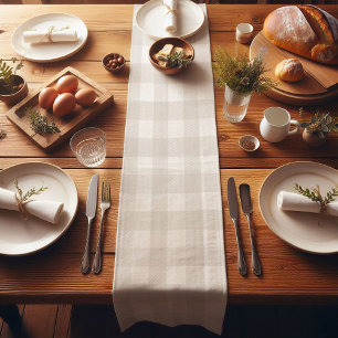 Winter Witte Boerderij Buffalo Plaid Korte Tafelloper