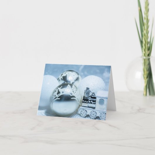 Winter witte decoraties. Christmas. Kaart (Voorkant)