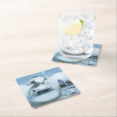 Winter witte decoraties. Christmas. Kartonnen Onderzetters (Insitu)