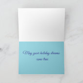 Winter Witte en Blaude Bevroren Lantaarn Kaart (Binnen)