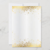 Winter Witte en Gouden Sneeuwvlokken Trouwen Kaart (Achterkant)