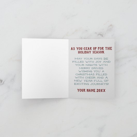 Winter Witte JDM Gevouwen Kerst Kaart (Binnen)