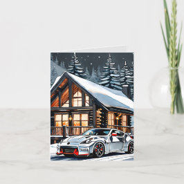 Winter Witte JDM Gevouwen Kerst Kaart