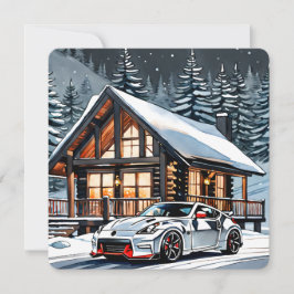 Winter Witte JDM Kerst Kaart