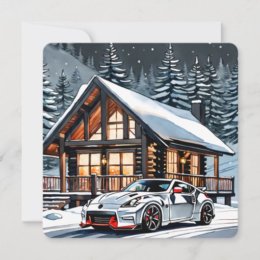 Winter Witte JDM Kerst Kaart (Voorkant)