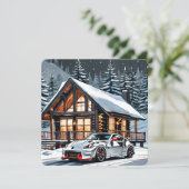 Winter Witte JDM Kerst Kaart (Staand voorkant)