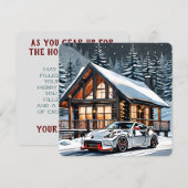 Winter Witte JDM Kerst Kaart (Voorkant / Achterkant)