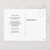 Winter Witte Kerst Deur Nieuwe Home Foto Verhuizen Feestdagenkaart (Achterkant)