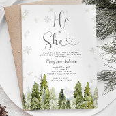 Winter Witte Kerstmis Geslacht onthullen Kaart