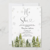 Winter Witte Kerstmis Geslacht onthullen Kaart (Voorkant)