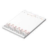 Winter witte maroon bloesem notitieblok (Linkerzijde)