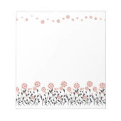 Winter witte maroon bloesem notitieblok (Voorkant)