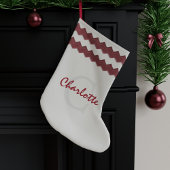 Winter Witte Naam Monogram Kerst Kous Grote Kerstsok