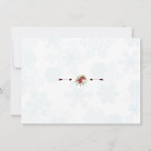 Winter Witte Poinsettia Sneeuwvlokken Save The Dat Save The Date (Achterkant)