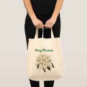 Winter Witte Poinsettia Tote Bag (Voorkant (product))