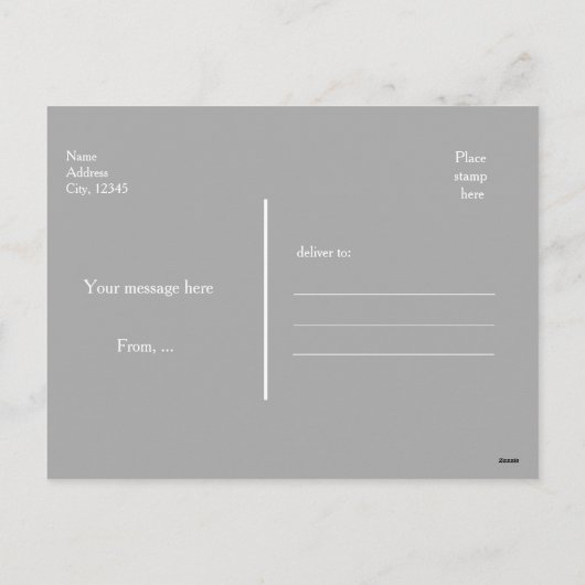 Winter Witte Rustieke Bomen Vakantie Briefkaart (Achterkant)