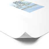 Winter Witte Sneeuwachtige Kerststal Grote Print (Hoek)