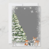 Winter Witte Sneeuwvlokken Kerst Baby shower Kaart (Achterkant)