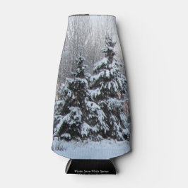 Winter Witte Spruce & Zonsondergang Flesjeskoeler