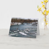 Winter Witte Waterkaart Kaart (Gele Bloem)