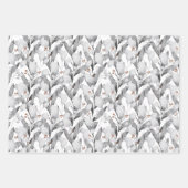 Winter Witte Wijnstokken Waterverf Botanisch Inpakpapier Vel (Voorkant)