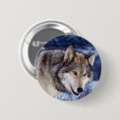 Winter Wolf 2 Ronde Button 5,7 Cm (Voorkant /achterkant)