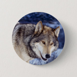 Winter Wolf 2 Ronde Button 5,7 Cm