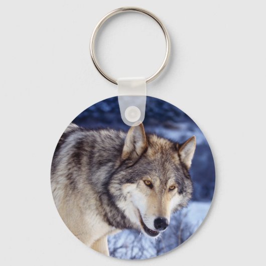 Winter Wolf 2 Sleutelhanger (Voorkant)